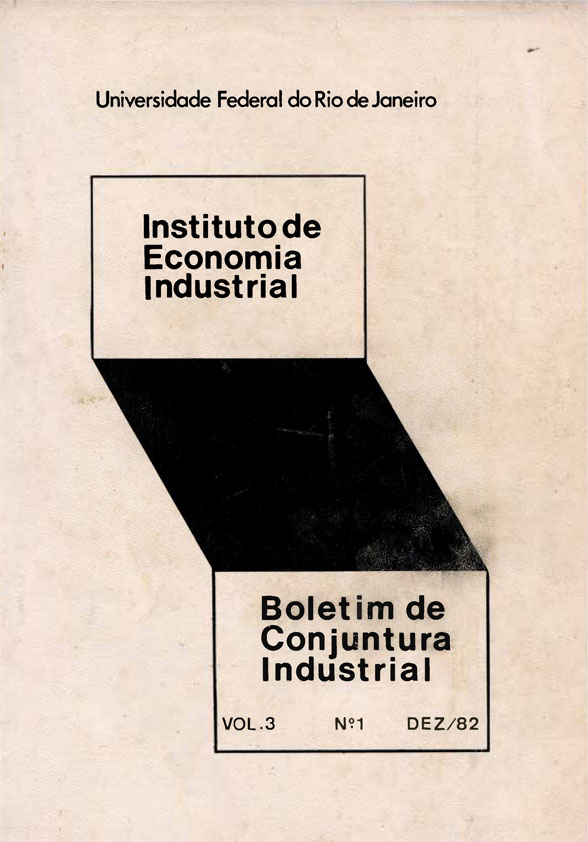 Boletim de Conjuntura Industrial, vol. 3, n. 1, Dez/1982 