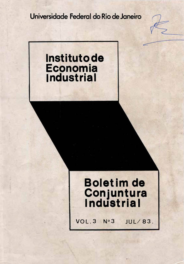 Boletim de Conjuntura Industrial, vol. 3, n. 3, Jul/1983