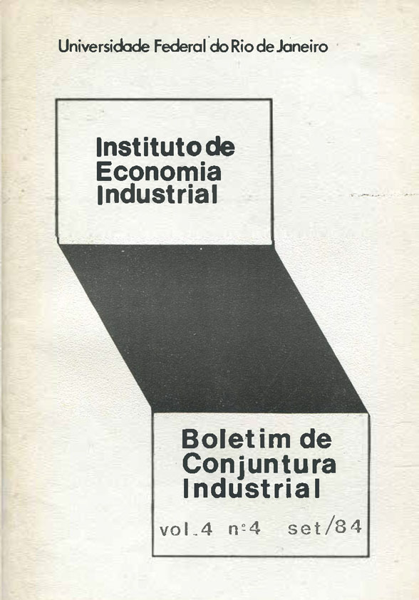 Boletim de Conjuntura Industrial, vol. 4, n. 4, Set./1984