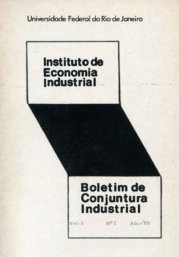 Boletim de Conjuntura Industrial, vol. 5, n. 2, Abr./1985