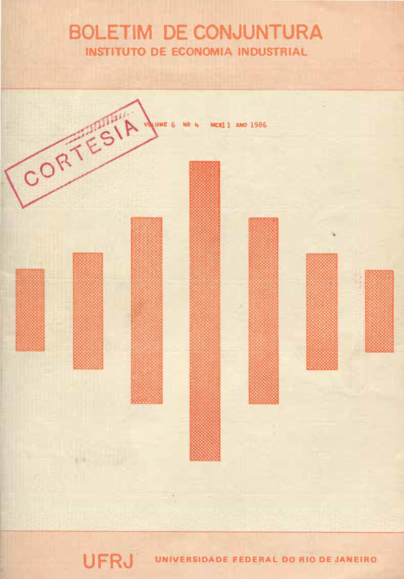 Boletim de Conjuntura, vol. 6, n. 4, Nov./1986