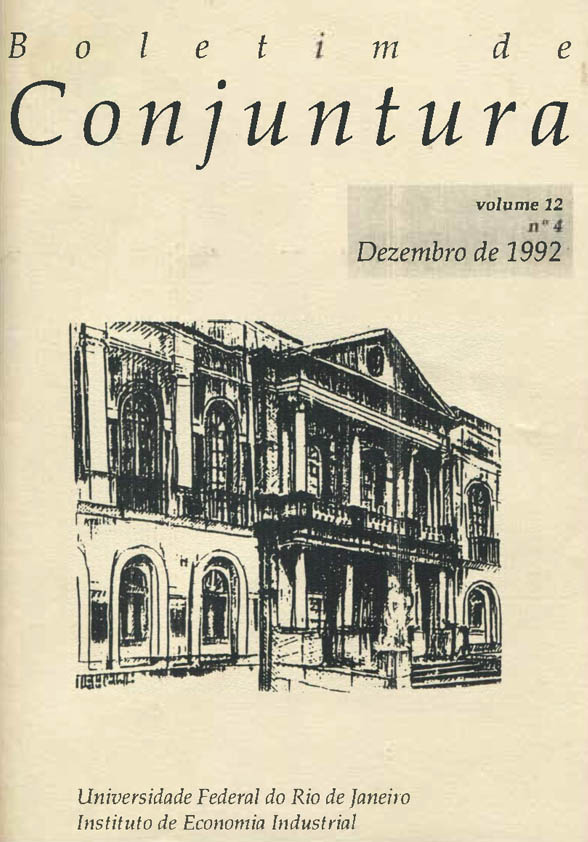 Boletim de Conjuntura, vol. 12, n. 4, Dez./1992