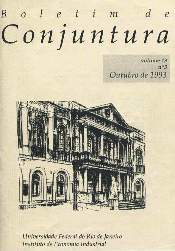 Boletim de Conjuntura, vol. 13, n. 3, Out./1993