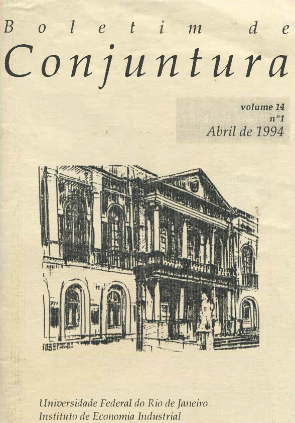 Boletim de Conjuntura, vol. 14, n. 1, Abr./1994