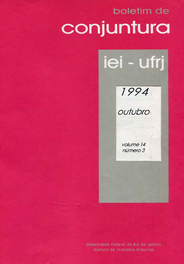 Boletim de Conjuntura, vol. 14, n. 3, Out./1994