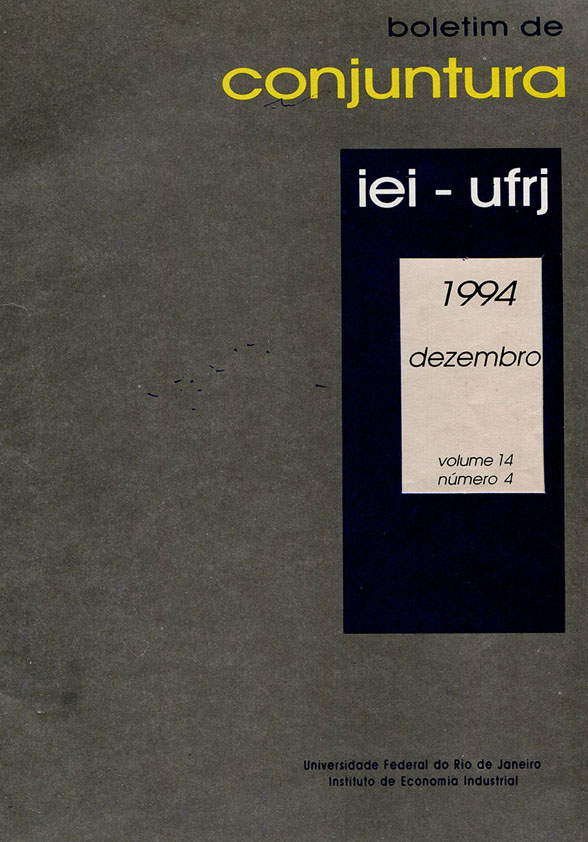 Boletim de Conjuntura, vol. 14, n. 4, Dez./1994