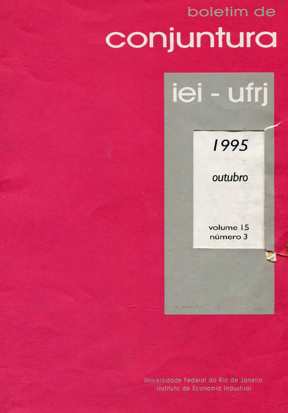 Boletim de Conjuntura, vol. 15, n. 3, Out./1995 