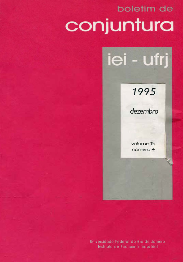 Boletim de Conjuntura, vol. 15, n. 4, Dez./1995