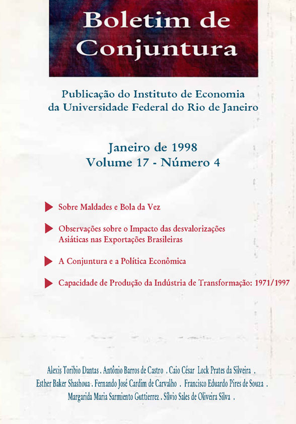 Boletim de Conjuntura, vol. 17, n. 4, Jan./1998