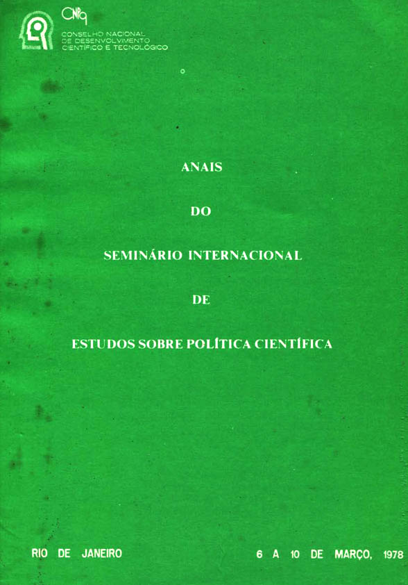 Aspectos históricos das relações econômicas da ciência e da tecnologia (conferência). Debatedor: Antonio Barros de Castro